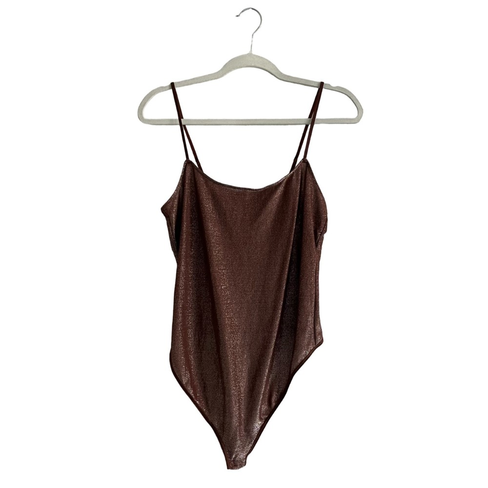 NEW Skims Sparkle Shimmer Body Suit Cocoa Size XL